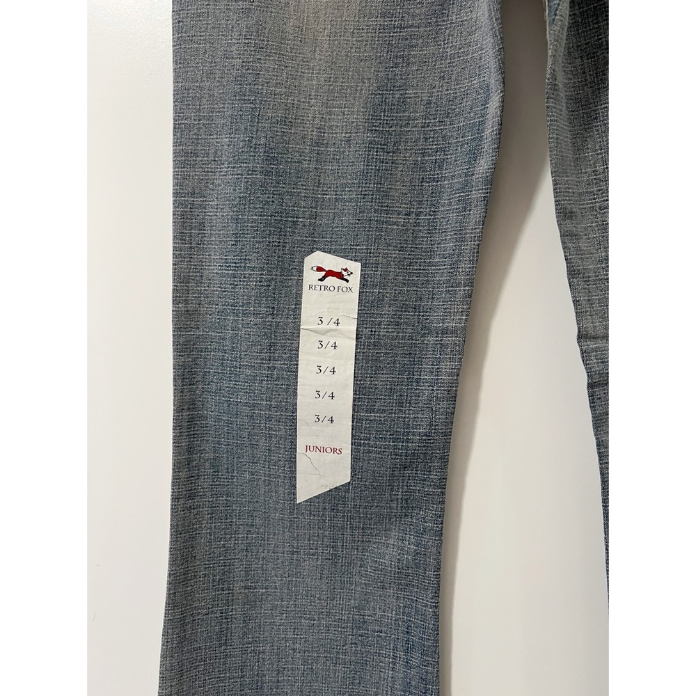 The Retro FOX Y2K Vintage Low Rise Lightwash Flare‎ Jeans Size 3/4 - Picture 6 of 6